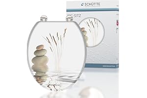 Schütte BALANCE 80022, Abattant WC avec noyau en bois (MDF), motif imprimé sur 3 faces, compatible avec la majorité des cuvettes WC