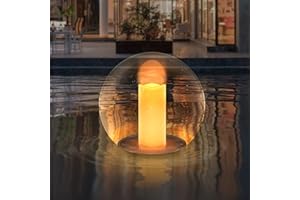 NiceBuy Lumiere Piscine Flottante Solaire Lampe Piscine Led Flottante LumièRes De Flamme Vacillantes,Etanche IP66 Pour Piscine éTang FêTe Jardin