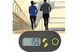 WYFCR Mini podomètre, Compteur de Pas de Marche 3D, Compteur de Pas de Marche Mini Fitness, Compteur de Pas précis pour l'affichage des Pas des Hommes et des Femmes âgés