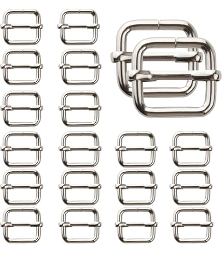 10 Fibbie In Lega Di Zinco Per Borse - Scorrevoli, Resistente, Argento - Foto 2