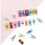 Magic Select ABS Plastic and Stainless Steel Sewing Clips for Fabric, Binding and Crafts, 50pcs