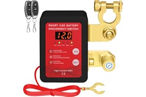 Mtchavno Disjoncteur de Batterie Télécommandé Sans Fil, Coupe Circuit Batterie 12V, 240 A Interrupteur D'arrêt Automatique avec Affichage LED pour Voiture Camping Car ATV Camion Bateau