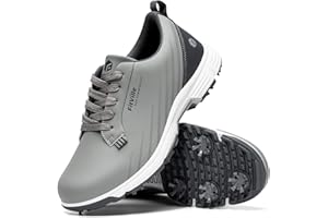 FitVille Mens Golf Shoes Extra Wide Fit with Spikes Professional Spiked Golf Shoes for Men V2