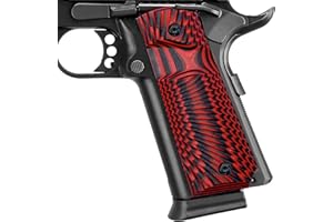 Guuun 1911 Grips G10 Full Size 1911 Grip Ambi Safety Cut Big Scoop Sunburst Texture