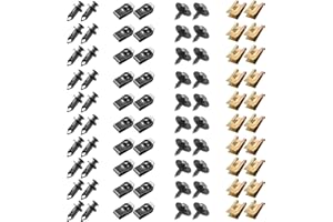 PERSENTU Car Screws and Bolts, Undertray Screws,Auto Body Fender Screws,Car Clips Plastic Rivet Fasteners - Universal U-Nuts Kit Engine Under Cover Splash Shield Guard Body Bolts(About 80 PCS)