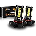 Alla Lighting 2504 PSX24W LED Fog Light Bulbs 2800lm Xtreme Super Bright 5730 33-SMD LED PSX24W Bulb 12276 2504 PSX24W LED Fog Lights for Cars SUVS Vans - 6000K Xenon White