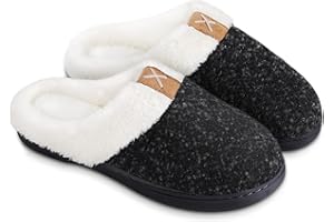 BERGMAN KELLY Kapcie damskie, pianka z pamięcią kształtu, do użytku wewnątrz i na zewnątrz, buty domowe z ultramiękką wełnianą pluszową podszewką polarową, wiele kolorów i rozmiarów, kolekcja Prairie