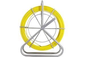 IRSCorp Support de bobine en acier avec frein en fibre de verre et bobine de câble de 1,9 cm 100,6 m