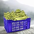 Swift International Material Handling Storage Container Plastic Crate/Multipurpose Uses Crate Blue Size- 54cm x 36cm x 29cm