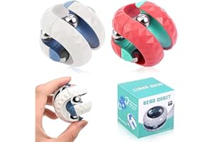 GYTERA 2 Pcs Orbit Ball Track Pinball Finger Spinner Rotating Bead Orbit Ball Maze Ball, Stress Anxiety Relief Game