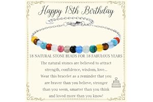 JONAKO Natural Stone Bracelet 13th 16th 18th 21st Birthday Bracelet Gifts for Girls
