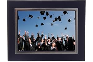 Kenro Black Cardboard Strut Mount Photo Frame 6x4 Inch 10x15cm Presentation with Silver Border Pack of 10