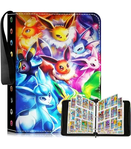 Classeur Pour Cartes 50 Pages - 400 Pochettes Transparentes, Fermeture éclair - Pour Yu-Gi-Oh!, Pokémon, Cartes Sport