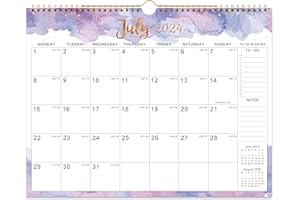 Colorage Wandkalender 2024 2025 - Kalender 2024 2025 Monatlicher hängender, 18 Monate Juli 2024 - Dezember 2025, 15'' x 11,5''
