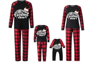 Solutra Weihnachts Pyjama Familie Set, Weihnachtspyjama Familie Set Weihnachts Schlafanzug, Weihnachten Nachtwäsche Partner für Damen Herren Kinder