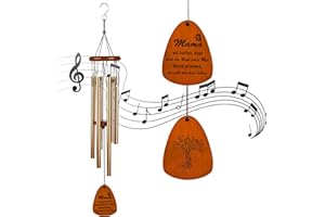 GRÜNARA Geschenk für Mama, Mama Geschenk, Windspiele Metall für draußen, Geburtstagsgeschenk und Muttertagsgeschenk von Kindern für Mutter