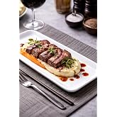Dikd&ouml;rtgen Servis Tabağı Seti, 6'lı Set, Modern ve Minimal Tasarım, Meze, Sushi ve Et Sunumları i&ccedil;in İdeal
