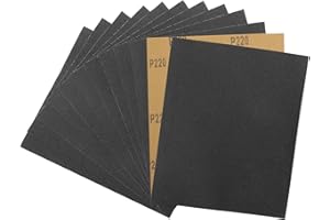STEBRUAM 15 Sheets Sandpaper 220 Grits Wet and Dry Polishing for Cars Metals Walls Wood Furniture,Sand Paper 9x11 Inch