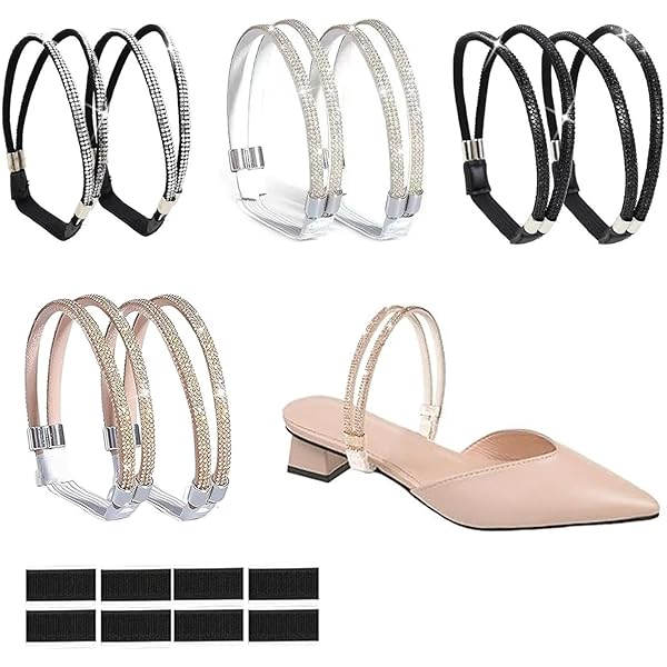 ZEALMAX Schoenriemen, 2 stuks afneembare flexibele suède SCHOENEN voor dames hoge hakken, anti-losse schoenveter accessoires, maat ca.: 58 x 1 cm/ 22,7 x 0,4