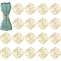6 Ronds De Serviette Dorés Demi-cercles - Alliage Métal Brillant, Réutilisables - Pour Mariage, Fête, Dîner élégant