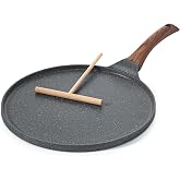 SENSARTE 26 cm Non-stick Crepe Pan Including Induction | Tortilla Pan, Dosa, Pancake, Tawa with Swiss Granite Coating, Induct