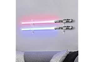TOPNEW Lightsaber Stand Wall Display, Lightsaber Holder Wall Mount, Acrylic Light Saber Wall Display Rack Suitable for Swords, Light Saber(Transparent)