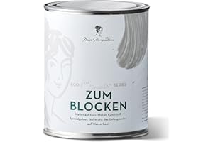 MissPompadour Sperrgrund für Holz 1 L, weiß, für Innen & Außen, wasserbasiert, schnelltrocknend - Grundierung für Holzfarbe, Möbelfarbe, Kreidefarbe