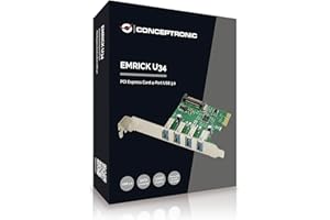 Conceptronic Emrick U34, 4-Port USB 3.0 PCI Express Card