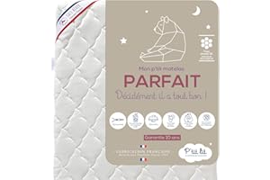 P'TIT LIT - Matelas Bébé Parfait - 60x120 cm - 2 Faces : Ultra Respirant l'Été/Chaud et Douillet l'hiver - Anti Acarien - Déhoussable - Oeko Tex® - Fabrication Française