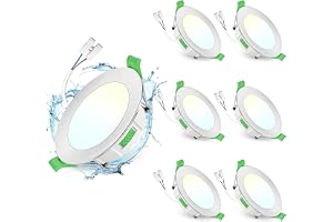 GeyouLux Infällda spotlights LED 230v dimbar, 7w 700lm Ip44 65–75 mm diameter infällda spotlights, 2700k/4000k/6500k ultrapla