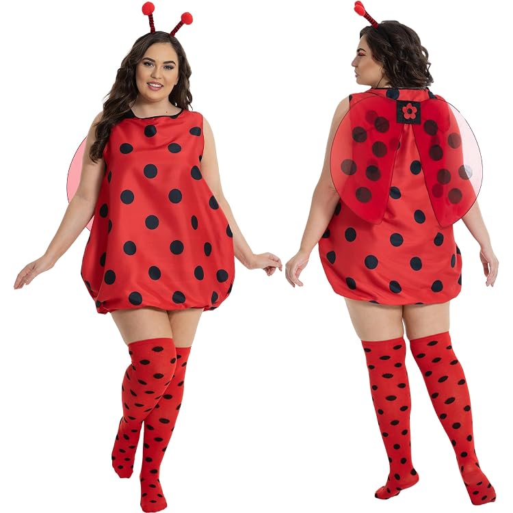 Damen Bienen-Kostüm Set – Mit Kleid, Flügeln, Stirnband & Beinärmeln, Für Halloween & Mottopartys
