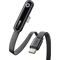 Baseus Powerbank 20000mAh 45W met geïntegreerde USB-C-kabel, QPow3 Power Bank PD3.0 QC4.0 externe mobiele telefoonbatterijen, 3 USB-C, 1 USB-A, draagbare oplader voor iPhone 16/15/14 Pro Max, iPad