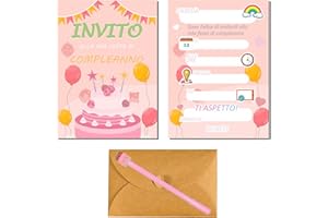 FZSECRIU 32pz Inviti Compleanno Bambino Biglietti Invito,biglietti invito compleanno, Auguri Regalo Compleanno Ragazza,biglietti invito compleanno bambina,inviti battesimo bimba,festa compleanno bambina