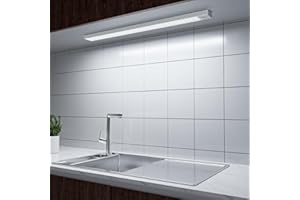 OUILA Luce Led Sottopensile Cucina 43cm, 2500mAh, 4 Modalità con Sensore Movimento,5000K, Luce Armadio Led con Sensore per Armadio Scale Corridoio Garage Letto