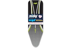 Minky Ergo Replacement Ironing Board Cover, Prozone Heat-Reflective Iron Board Cover, Elasticated & Extra Thick Felt Pad, 100% Cotton, Made in the UK