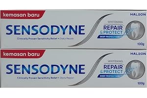 Sensodyne Repair and Protect Whitening Toothpaste, Toothpaste for Sensitive Teeth and Cavity Prevention, 3.4 oz (Pack of 2)