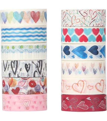 LGEGE 9 rotoli Washi Tape Set, larghezza 30/20/15/10 mm, motivo Sweet Memory, nastro adesivo giapponese (4 m) per decorare il tuo album di ritagli, confezioni regalo, diario, cancelleria Kawaii