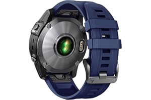 ANBEST Pasek do zegarka Garmin Fenix 7 Pro / 6 Pro / EPIX 2, 22 mm Quick Fit do bransoletek Fenix 6/5/EPIX Pro 47 mm/Forerunner 955/965/945/935/Approach S62/Descent G1, ciemnoniebieski