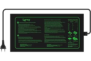 LERWAY 30W Tappetino Riscaldante di Terrario Coperte Riscaldanti per Piante, Tappetino Piastra Termico per Serra Giardinaggio Rettili Acquario Riscaldatore di Germinazione 20,75" x10（30W）