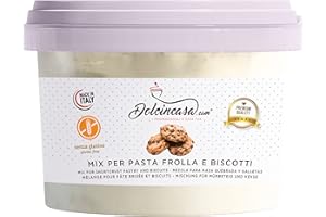 DOLCINCASA.COM Dolcincasa-Preparato per Biscotti e Pasta Frolla Senza glutine 500g Italiano Mix in Polvere pronto all'uso