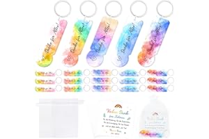 ‎EPAING Epaing 20 Stück Acryl Einkaufswagenchip Schlüsselanhänger Set, Danke für Alles Einkaufschip, Danke Geschenk Klein Abschiedsgeschenk Erzieherin Lehrerin Kollegen Gastgeschenke Geburtstag Mitbringsel