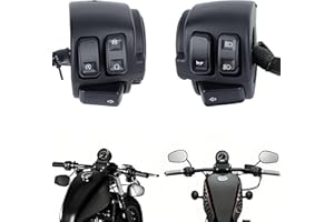 DREAMIZER 1" Motorrad Lenkerschalter Steuerung und Kabelbaum, Kompatibel mit Harley Softail Dyna Sportster V-Rod 1996-2012, 1 Paar