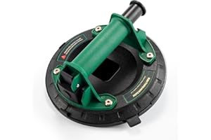 LOOHAOC Ventosas de Vidrio de 8"Herramienta de Elevación para Azulejos,Placas de Mármol y Productos Metálicos-Incluye Caja de Herramientas (Carga Máxima de 130kg)