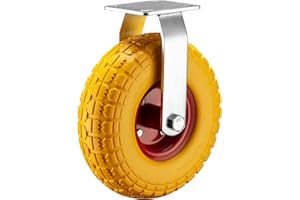 Fixed Castor 258x78mm Puncture-proof with Metal Rim and Fixture
