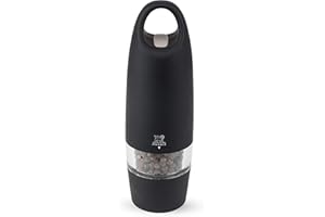 Peugeot Zest Moulin à poivre électrique, Couleur : Noir, Taille : 18 cm, Matière : ABS soft touch, 25922