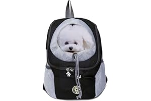 PAPIEEED Mochila para Transportar Mascotas para Perros pequeños y Gatos， Bolsa de Viaje para Mascotas con Manos Libres, diseño Transpirable y Parte Inferior Impermeable para Senderismo y Viajes