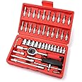 Oleander Metal 46 In 1 Pcs Tool Kit & Screwdriver And Socket Set Multi Purpose Combination Tool Case Precision Socket Set