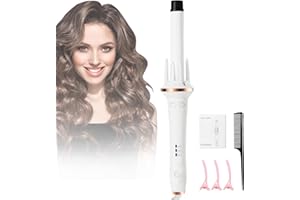 HyAdierTech Automatyczna lokówka do włosów o grubości 28 mm, z powłoką ceramiczną, inteligentna lokówka do włosów 170 ℃ – 210°C, obracana o 360°, do włosów średnich i długich