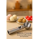 Transformacion Inox 5 Cm Dondurma Kaşığı - Karpuz Kurabiye K&ouml;fte Helva Porsiyonlama 722040 Gri