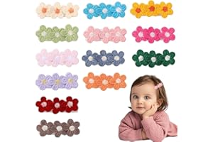 MOLZINY 13 stück Baby Mädchen Haarschleifen Baby Haarspangen Tiny Haarspangen für Neugeborene No Slip Kleinkind Mini Haarspangen Barretten Haarzubehör für Baby Feines Haar Mädchen Kleinkind